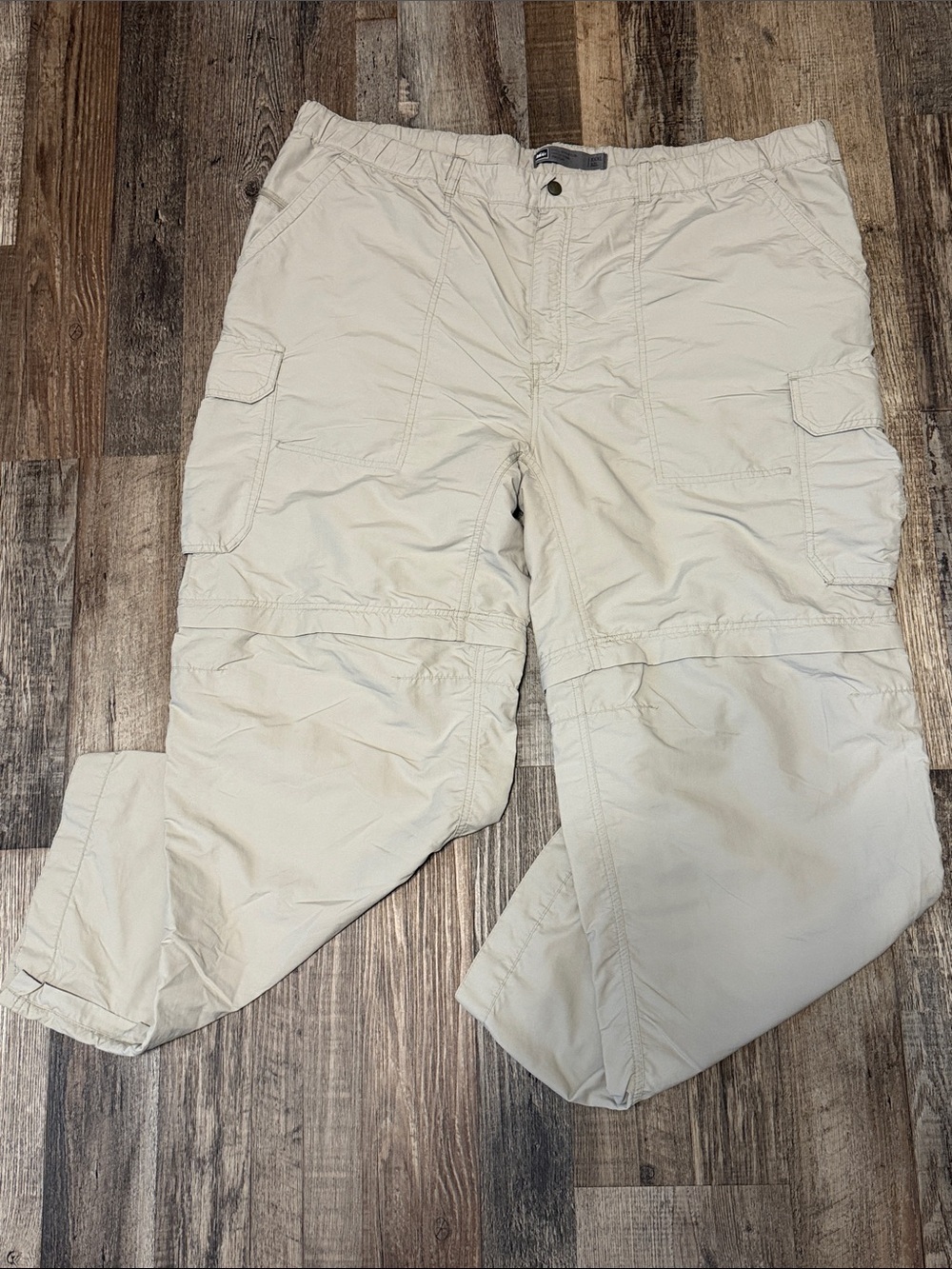 REI Men’s Co-op Sahara Convertible Cargo Hiking Pants Size XXXL 32 L light khaki